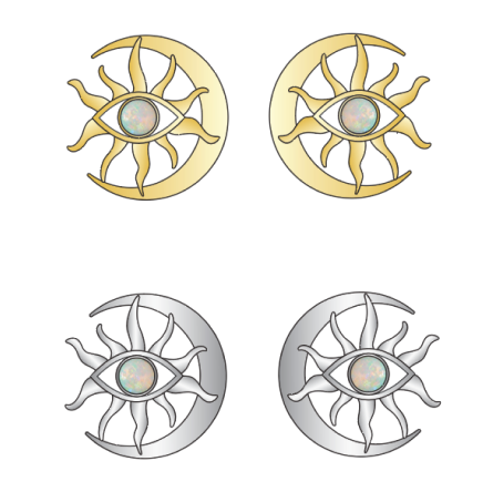 Cosmic Moon Eye Stud