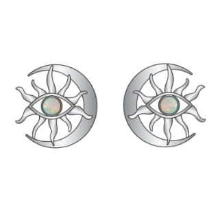 Cosmic Moon Eye Stud
