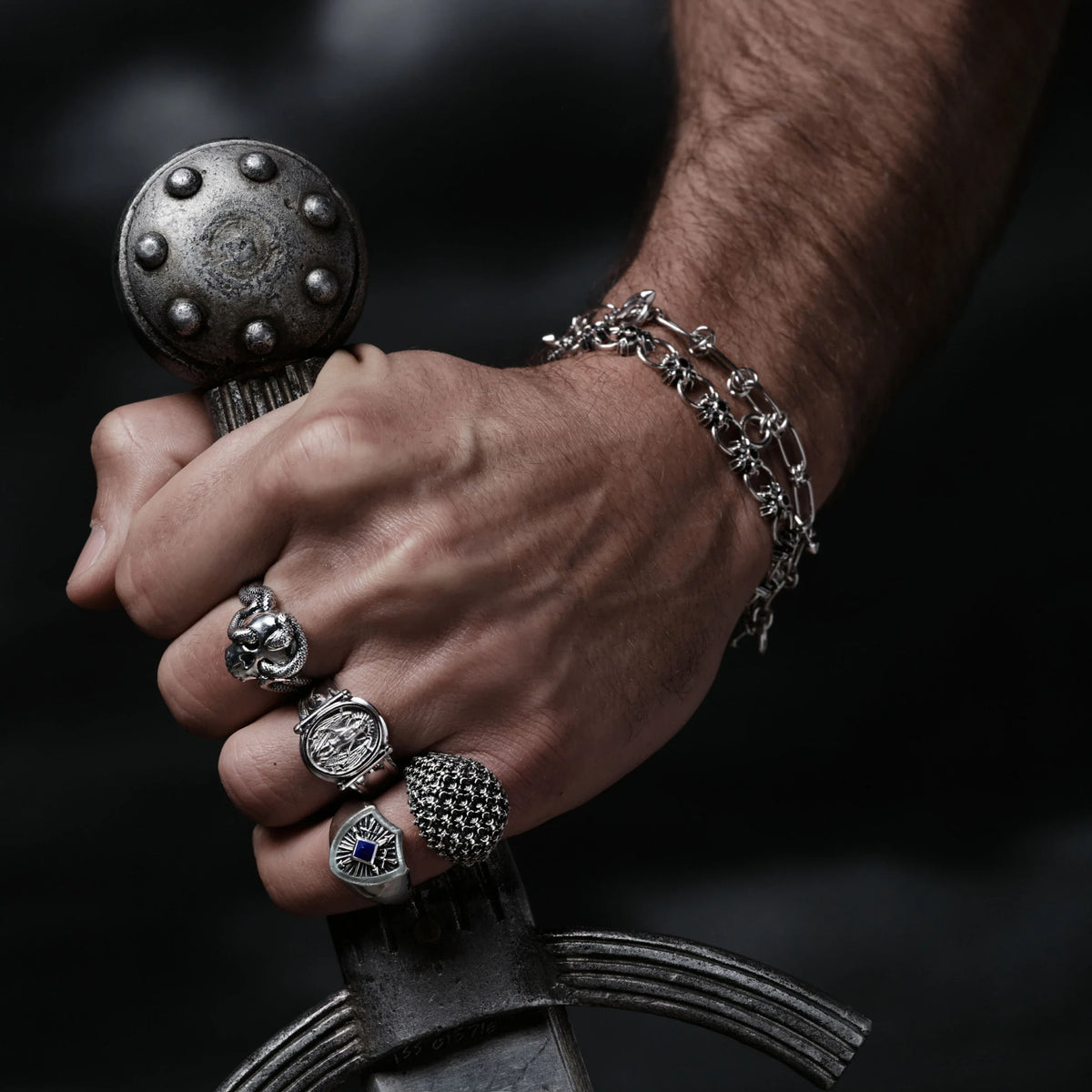 Triple Moon Crest Ring