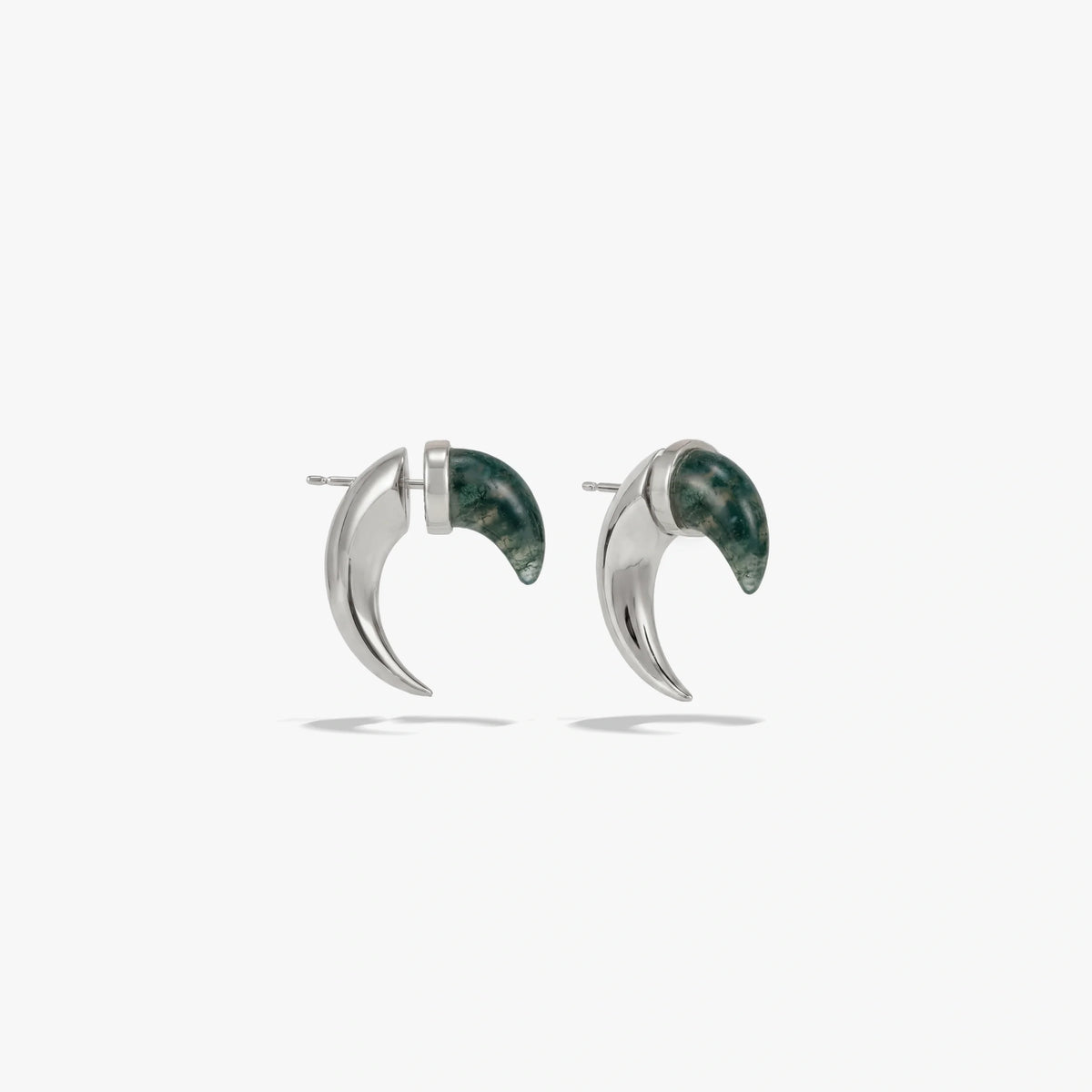 Gemstone Saber-Tooth Earrings