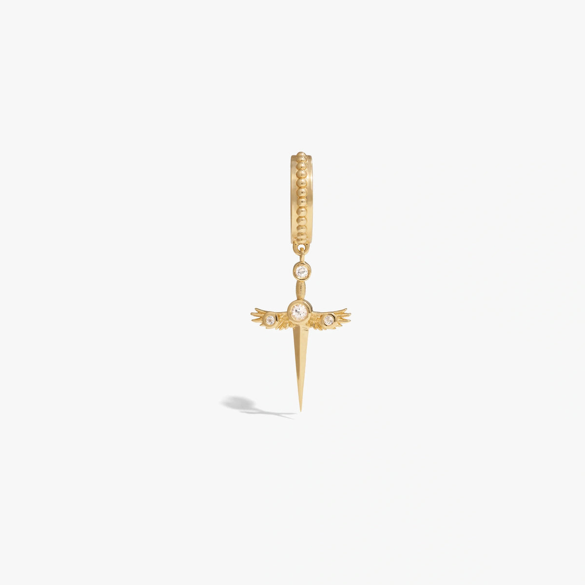 Men's Winged Sword Drop Huggies