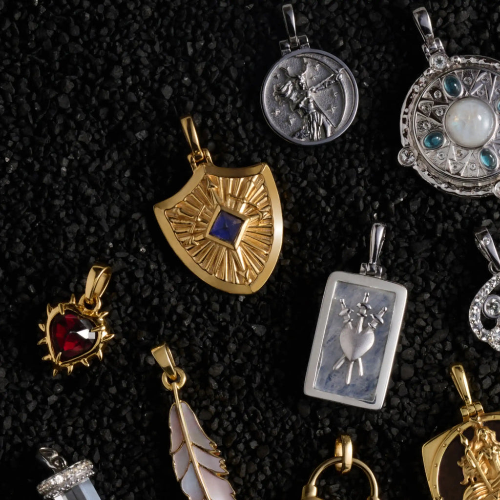 Gemstone Shield Pendant