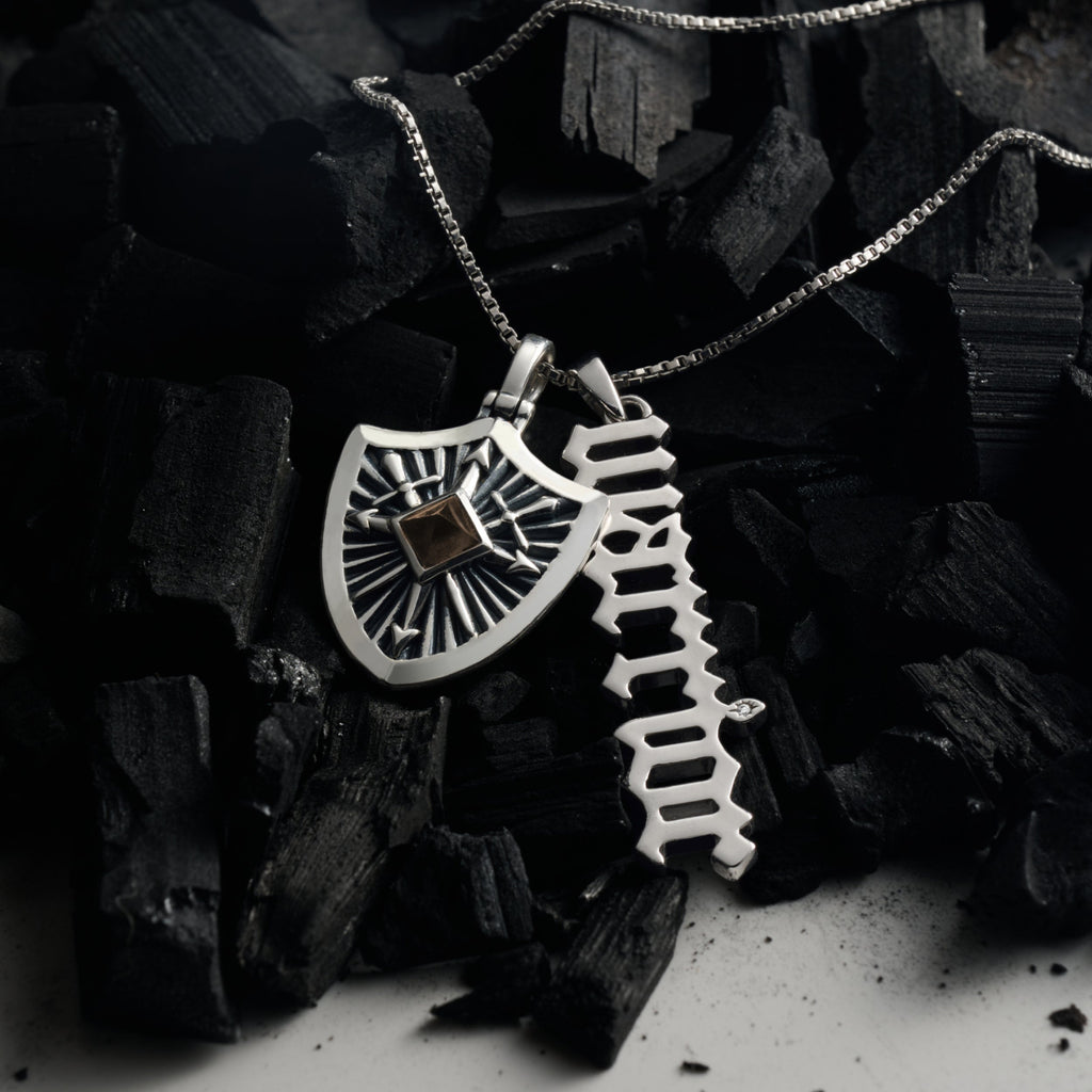 Gemstone Shield Pendant