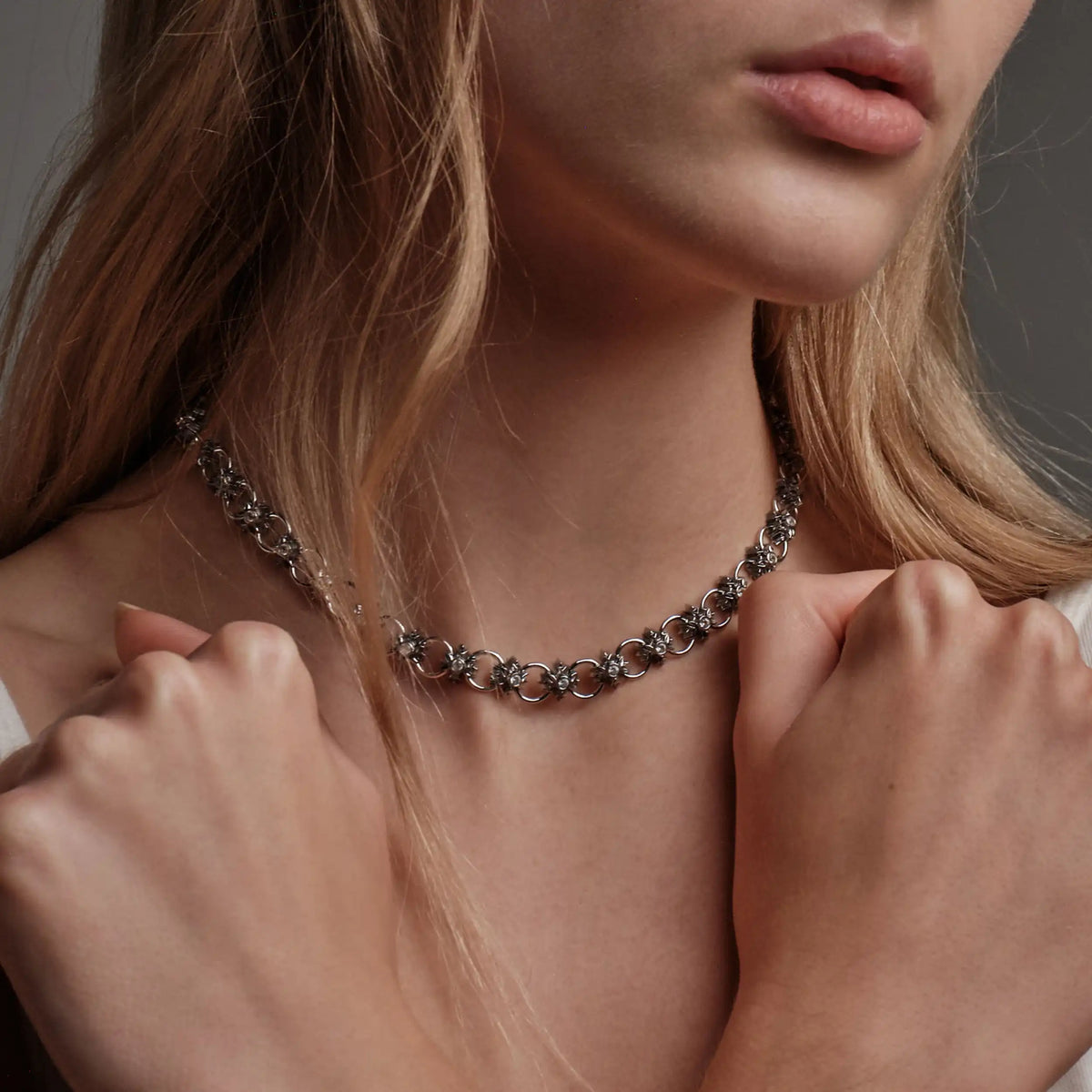 Triple Moon Crest Necklace