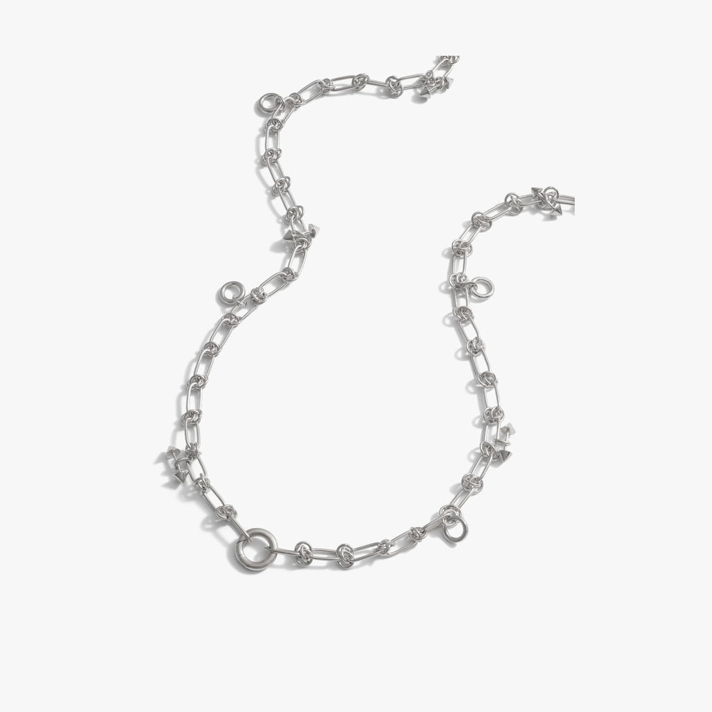 Knot Chain Long Collector Necklace