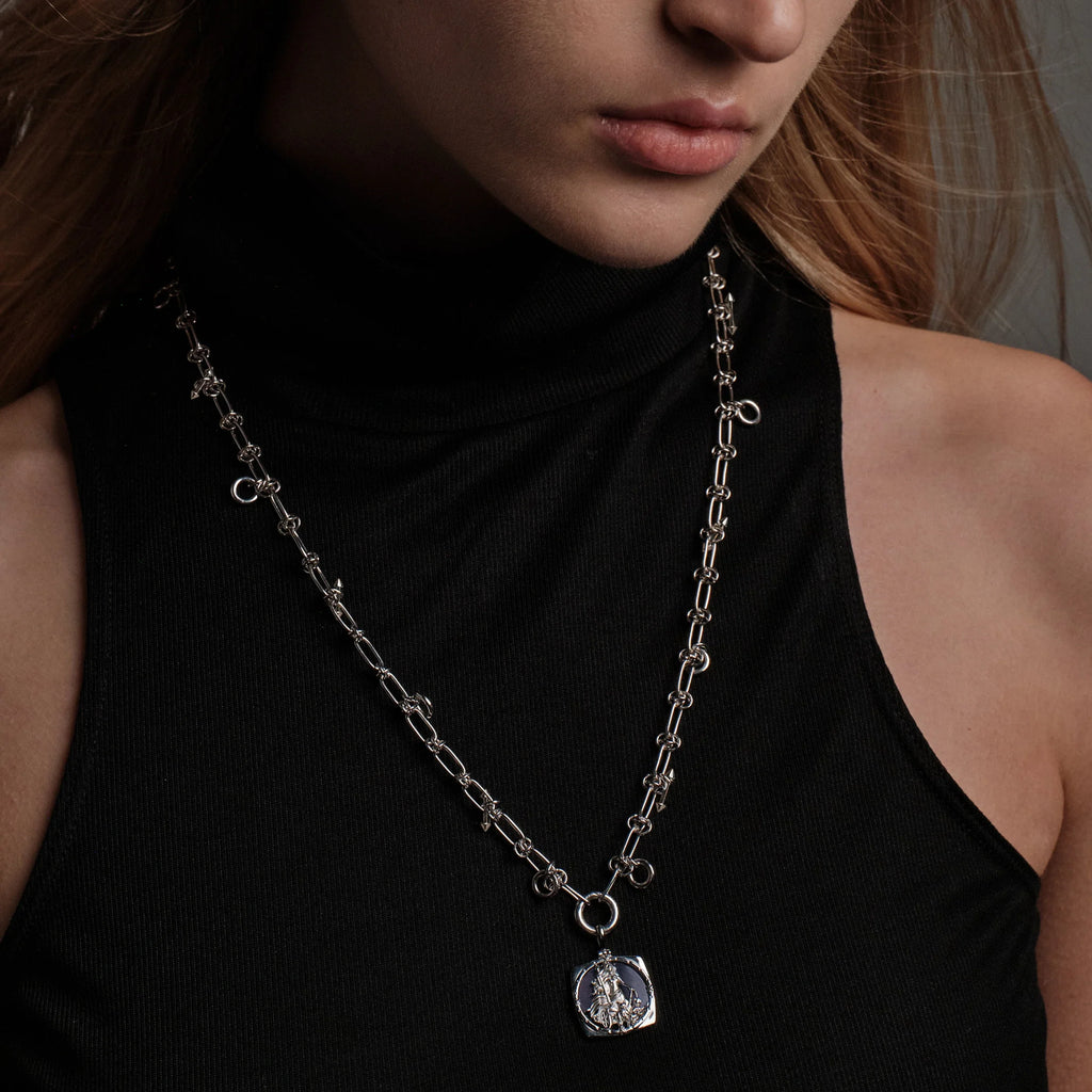 Knot Chain Long Collector Necklace