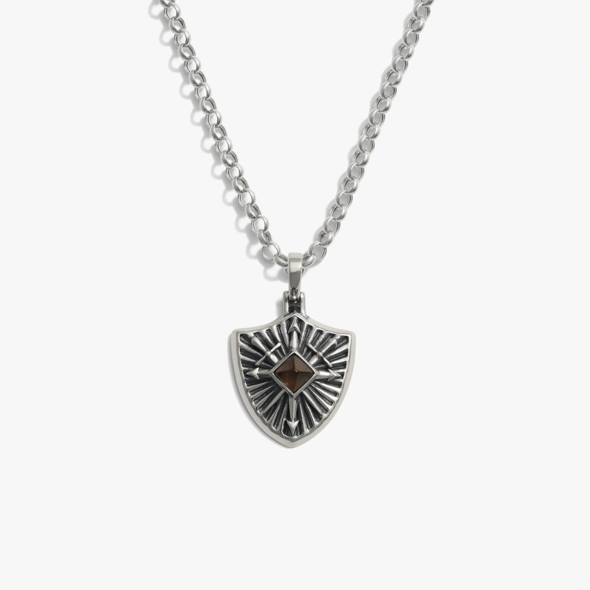 Gemstone Shield Necklace