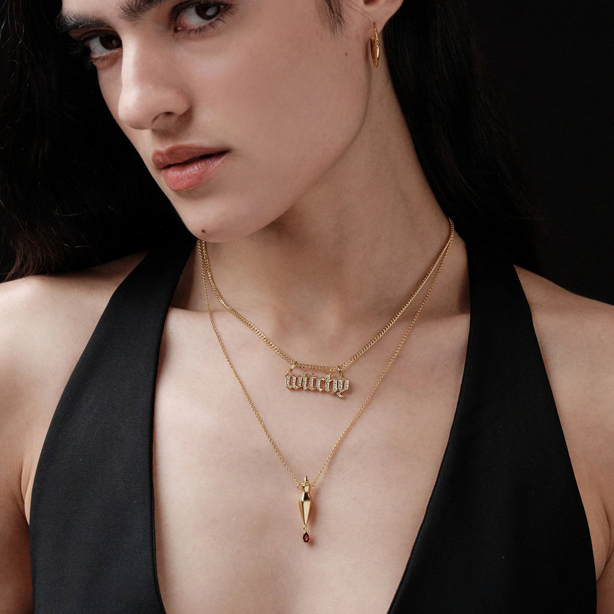Witchy Nameplate Pendant