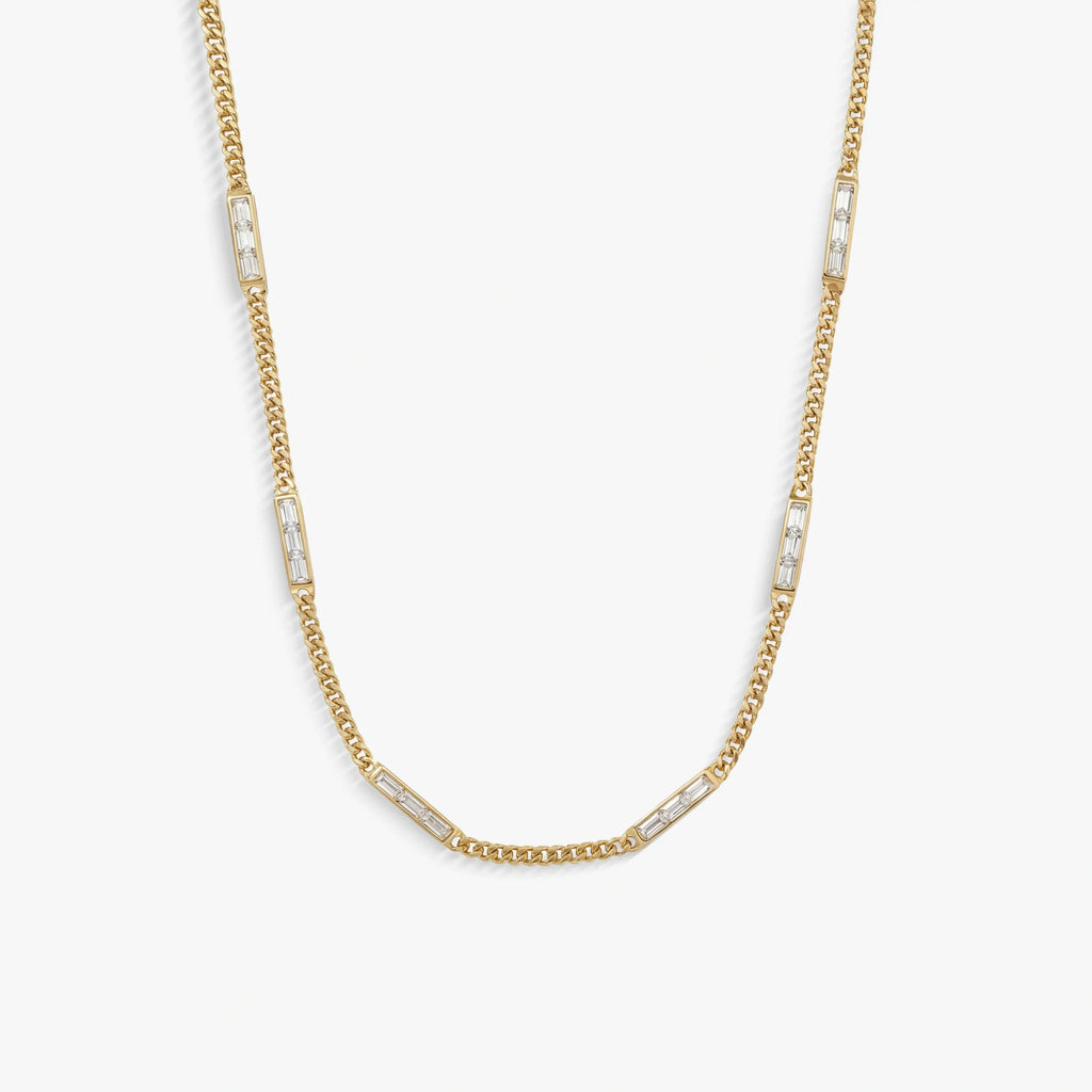 Sapphire Baguette Necklace