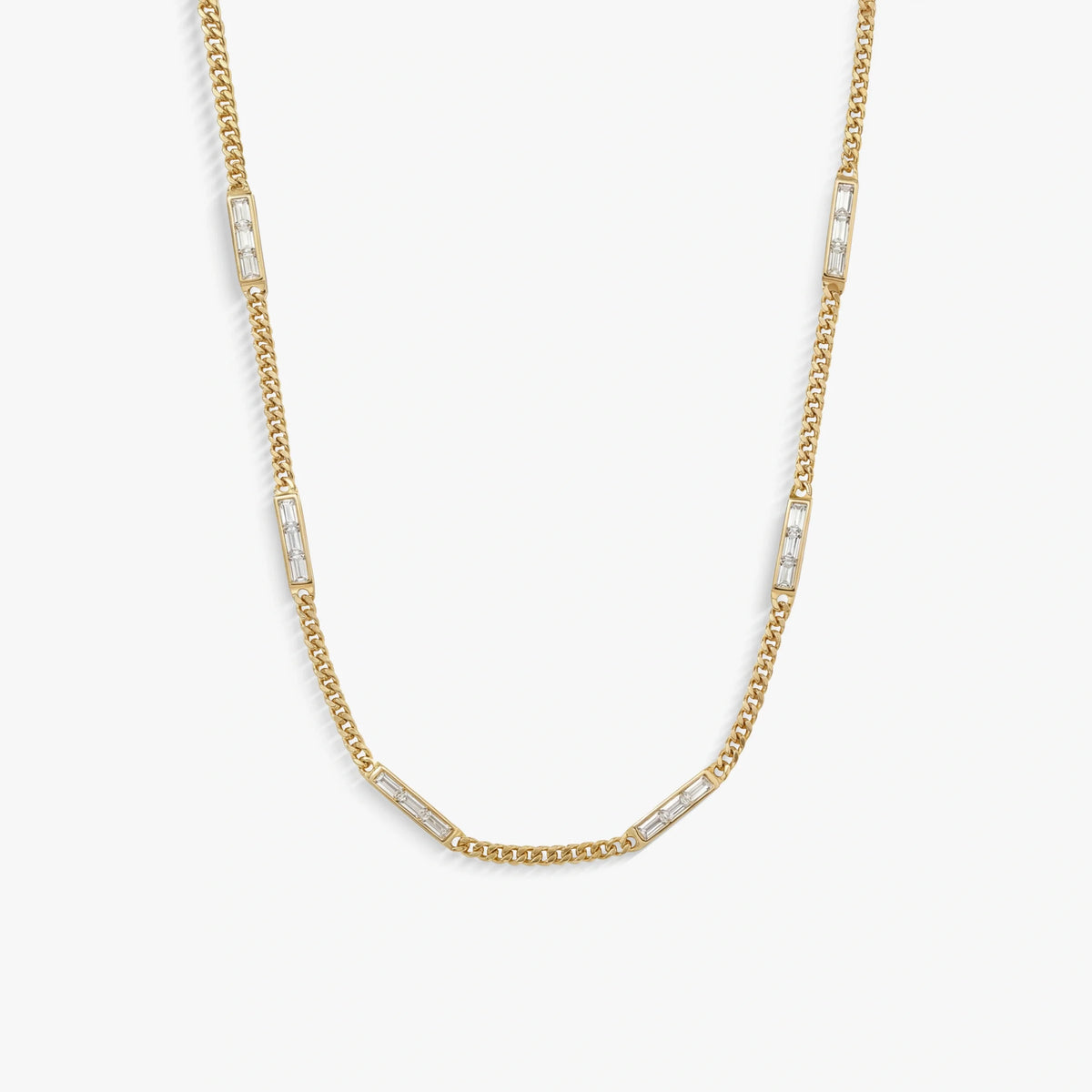 Sapphire Baguette Necklace