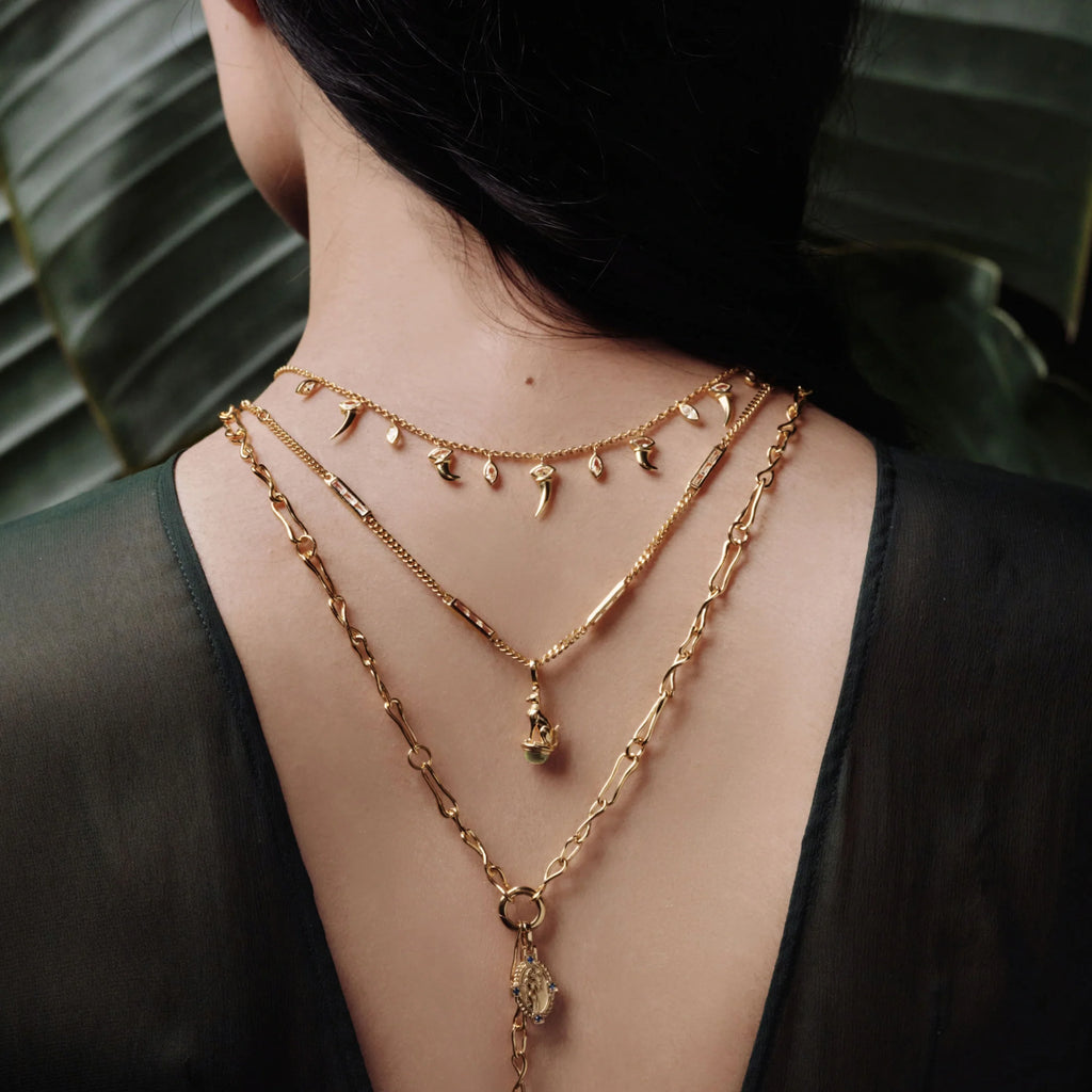 Sapphire Baguette Necklace