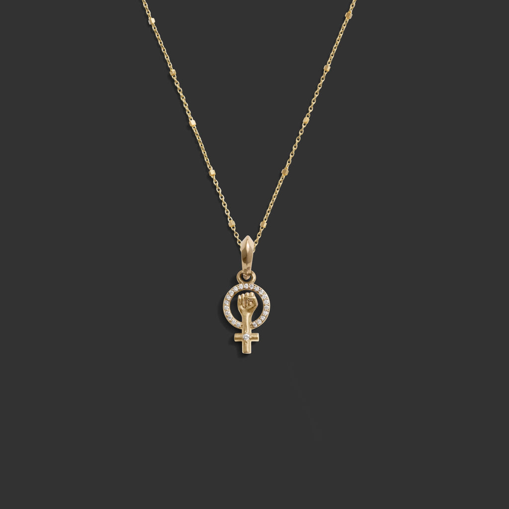 Diamond Woman Power Necklace