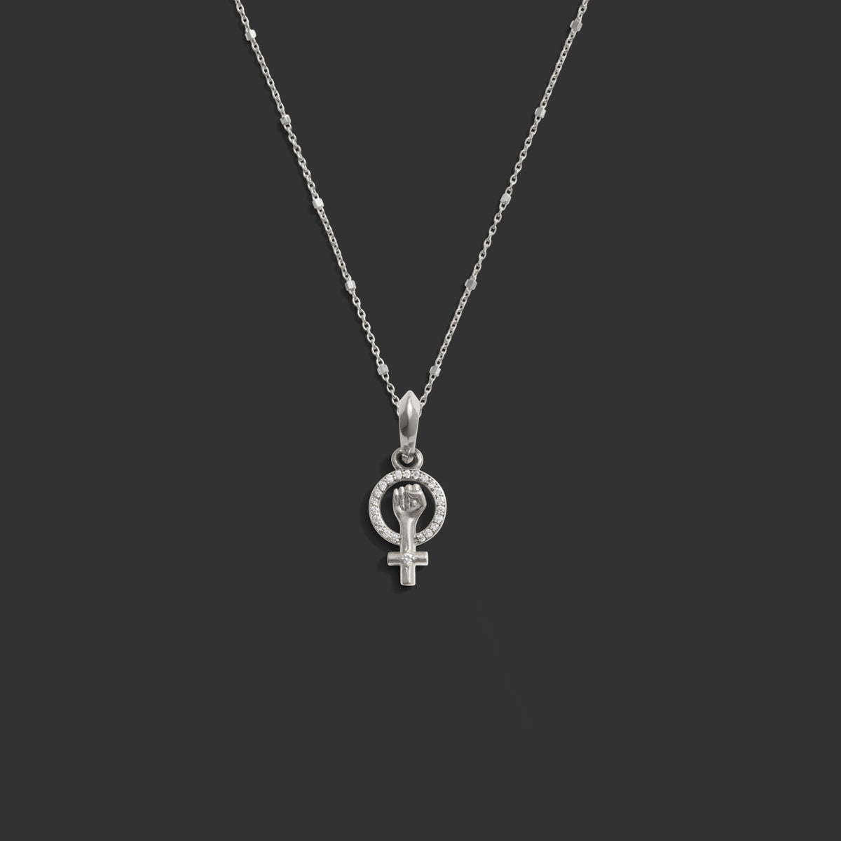 Diamond Woman Power Necklace
