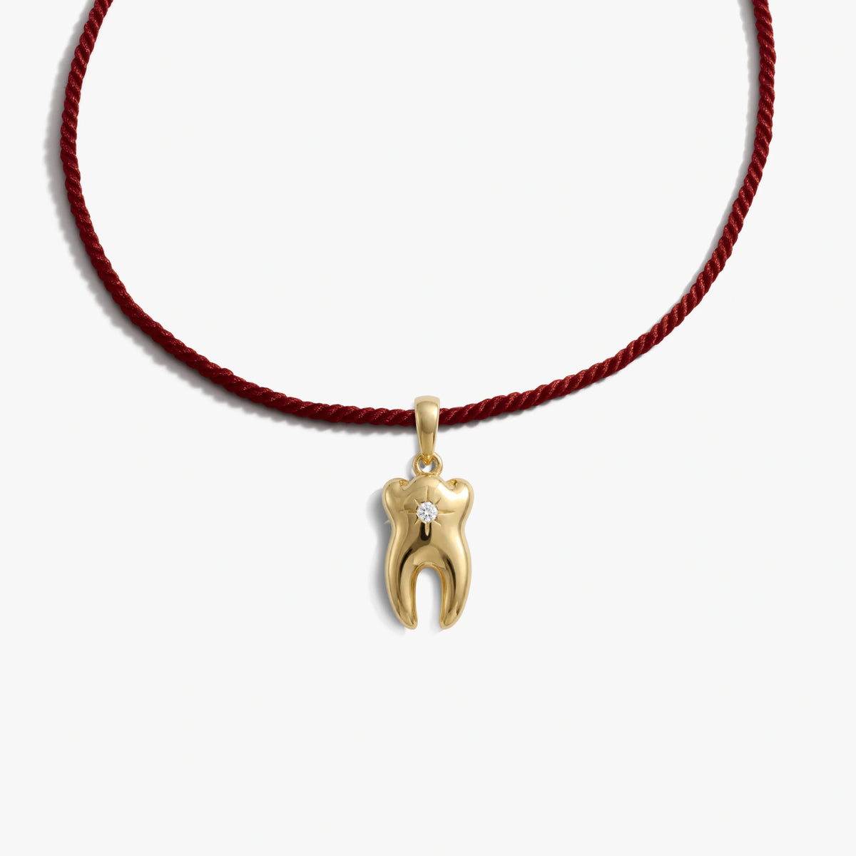 Sapphire Tooth Cord Necklace