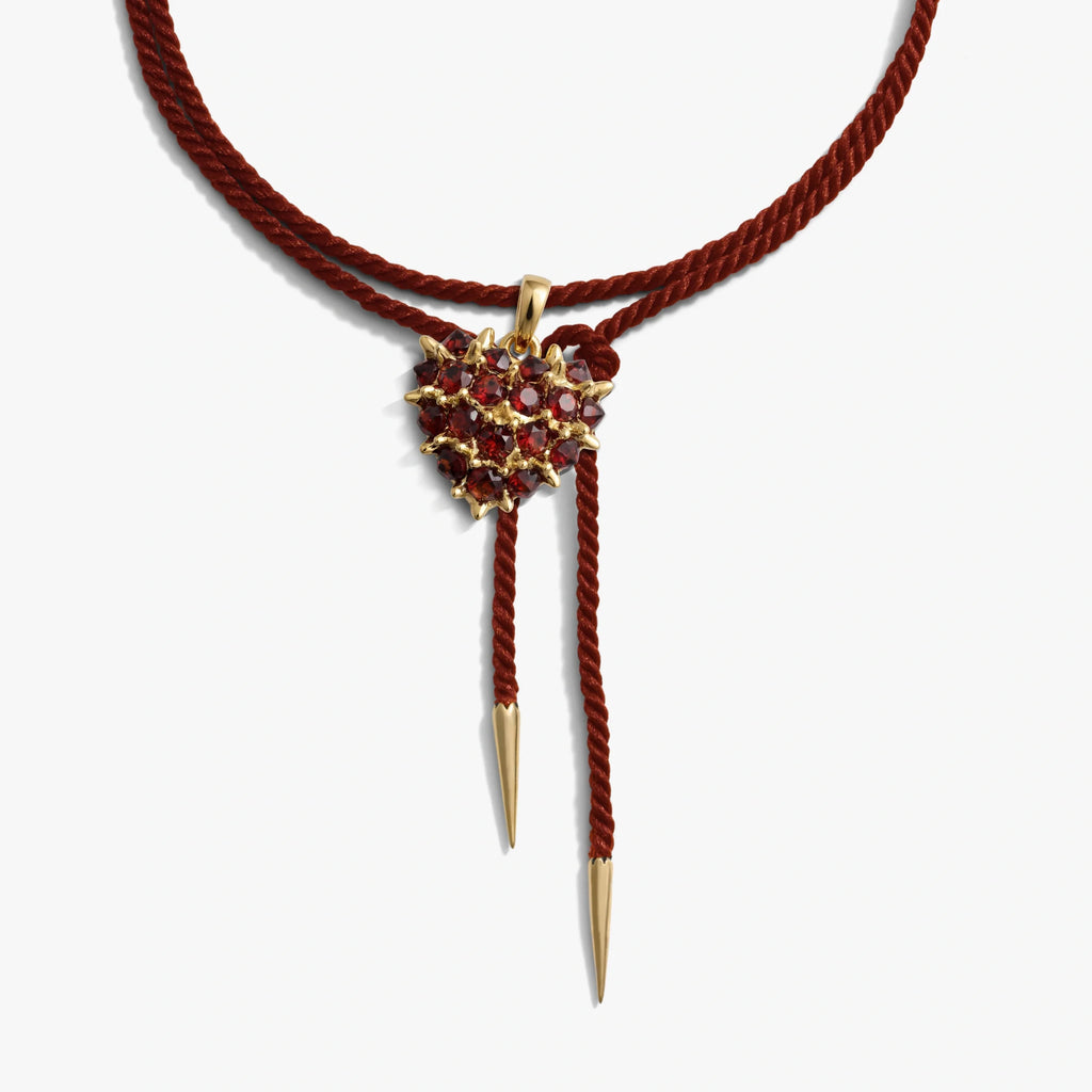 Bleeding Heart Cord Necklace