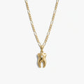 Sapphire Tooth Figaro Necklace