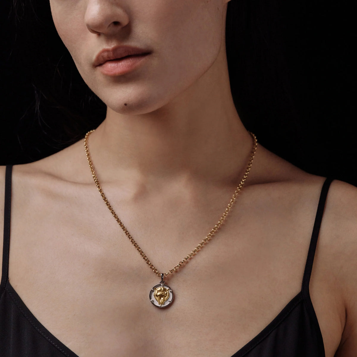 Sapphire Saber-Toothed Cat Necklace