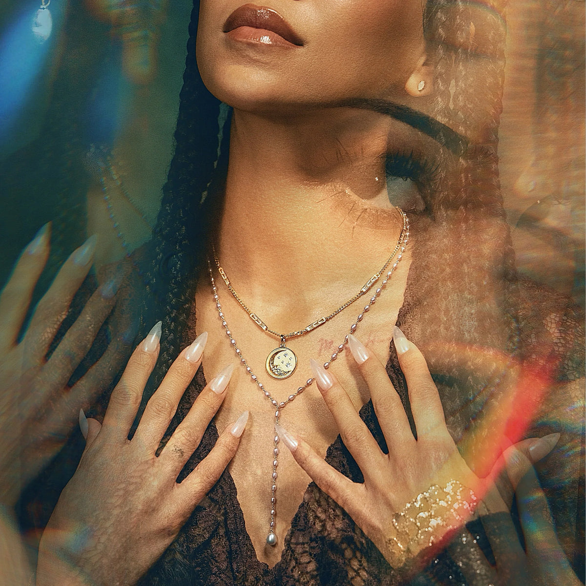 Jhene's Moon Wave Necklace