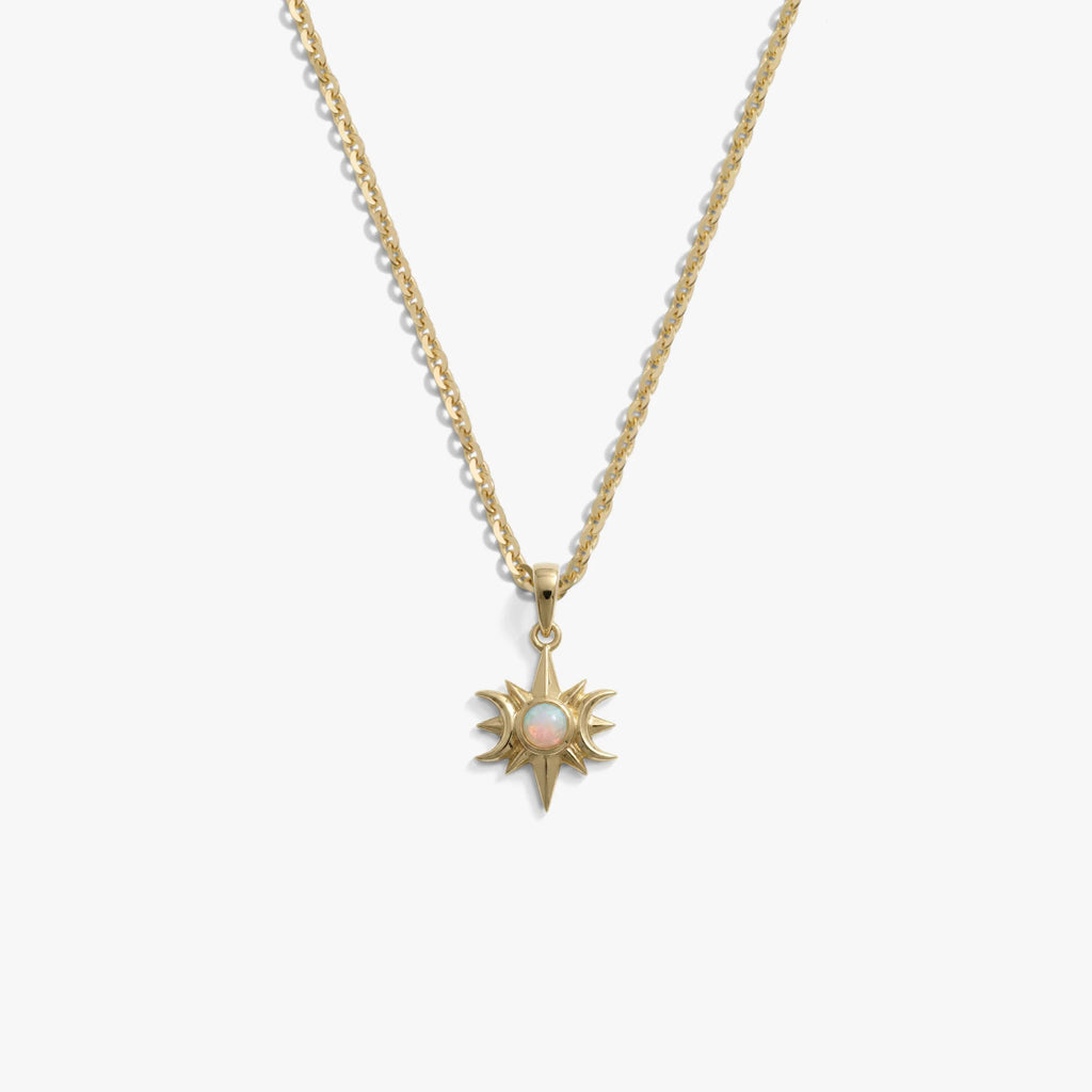 Opal Triple Moon Necklace
