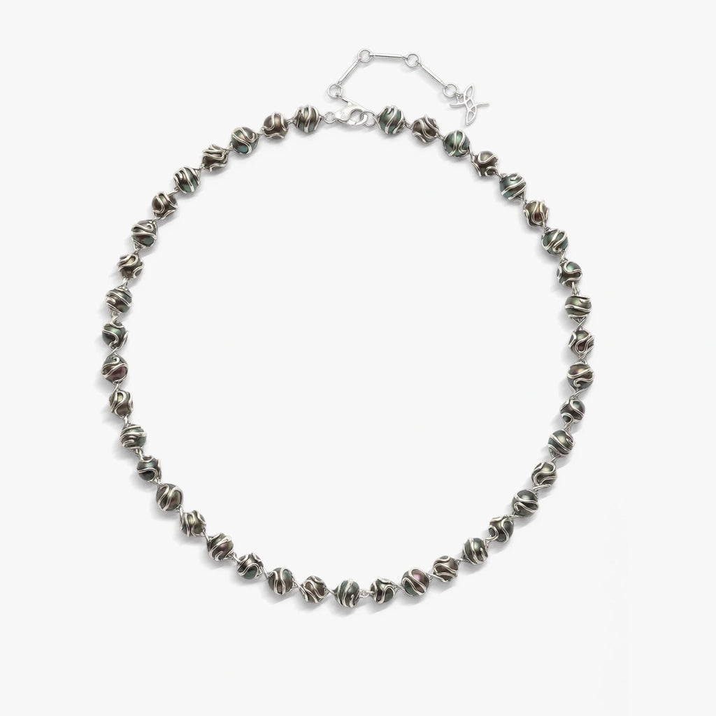 Damselfly Caged Pearl Necklace