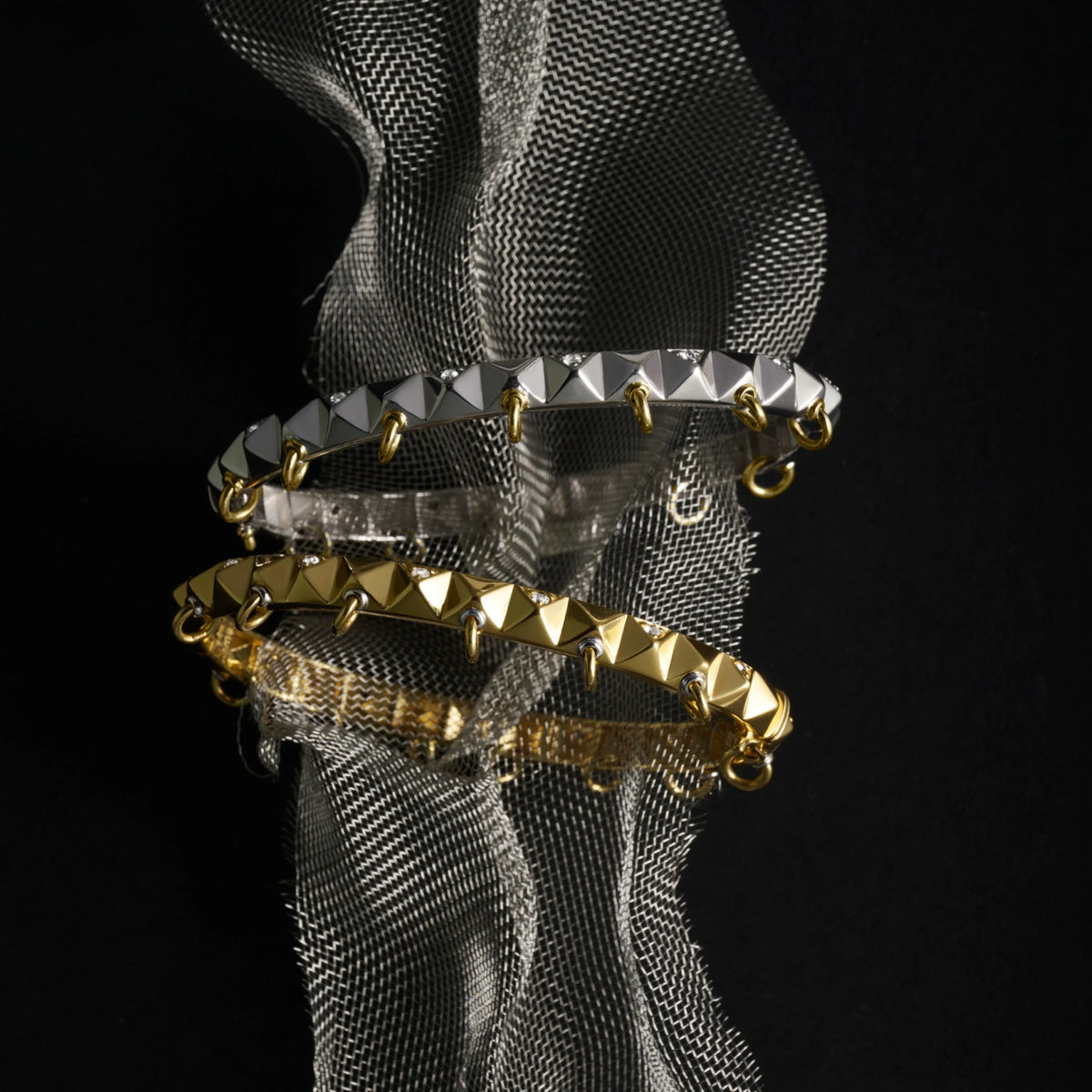 Sapphire Armor Hinge Cuff