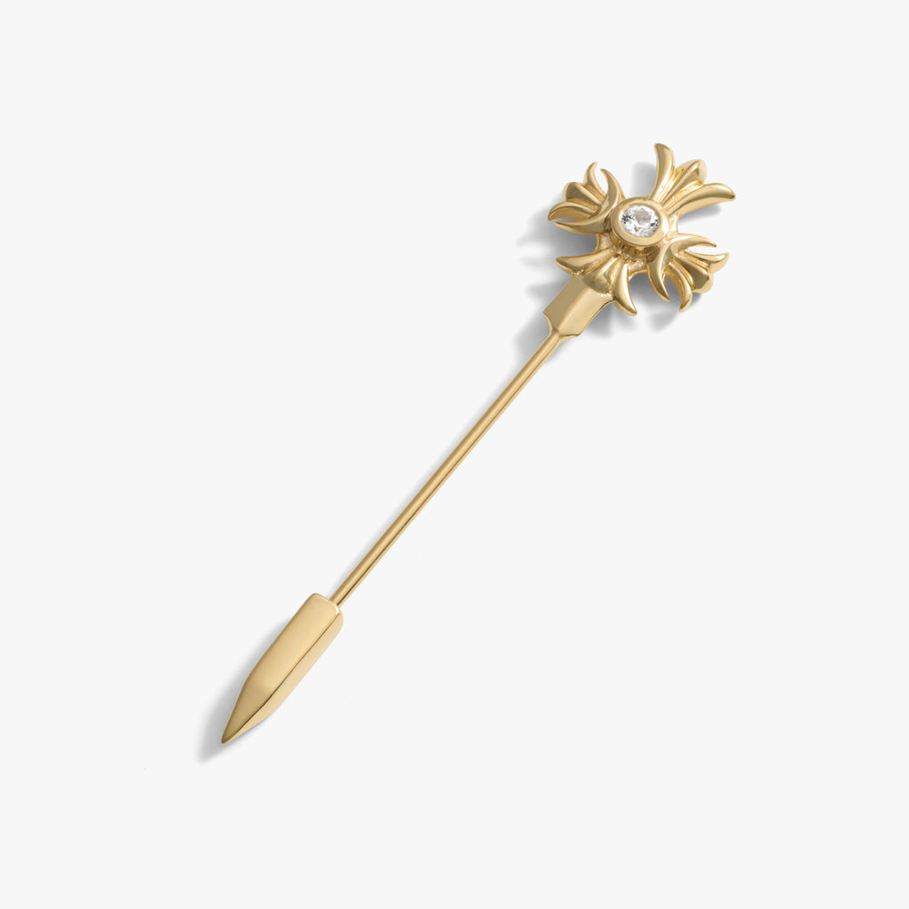 Sapphire Triple Moon Dagger Brooch