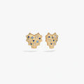 Gemstone Blue Radiant Heart Studs