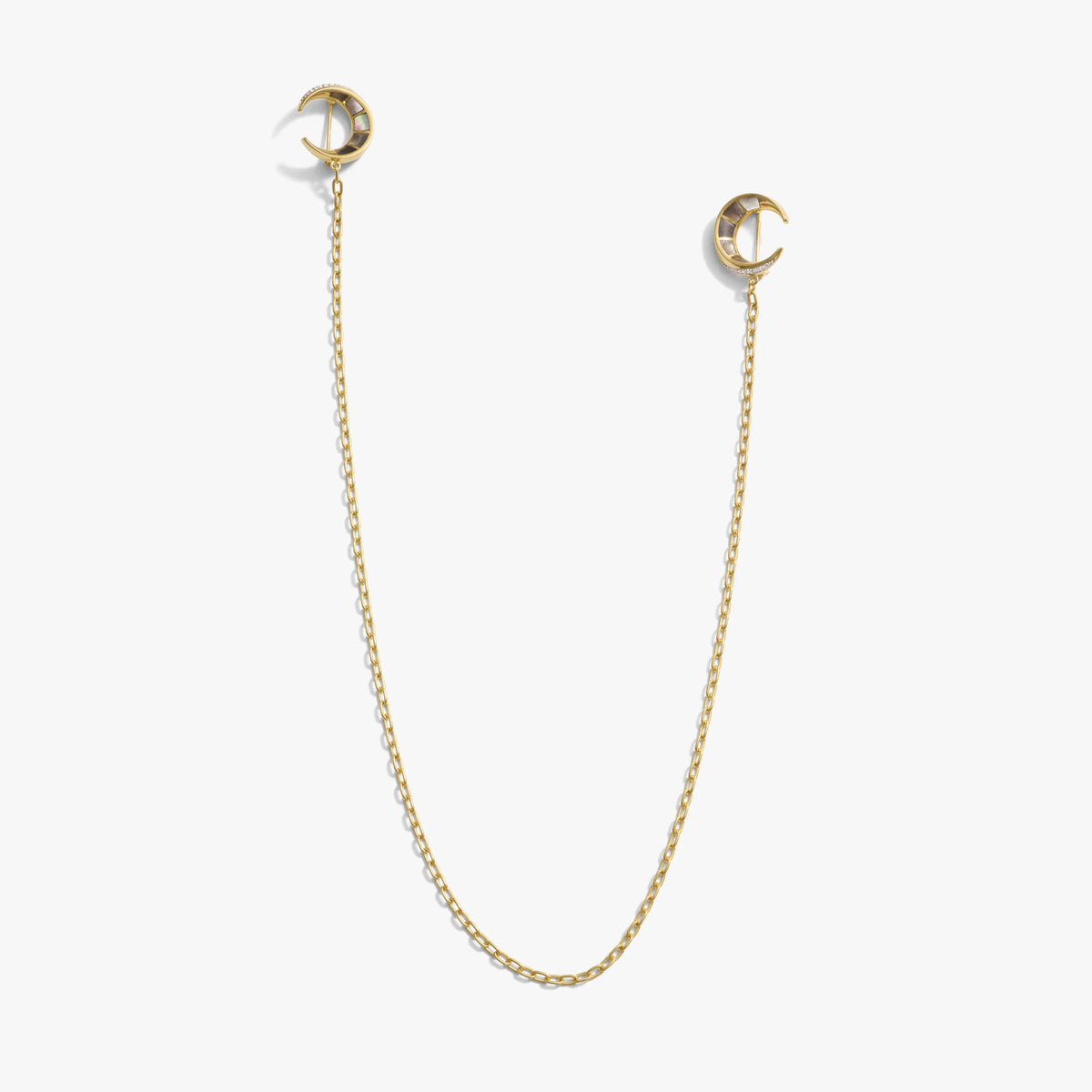 Double Crescent Moon Brooch