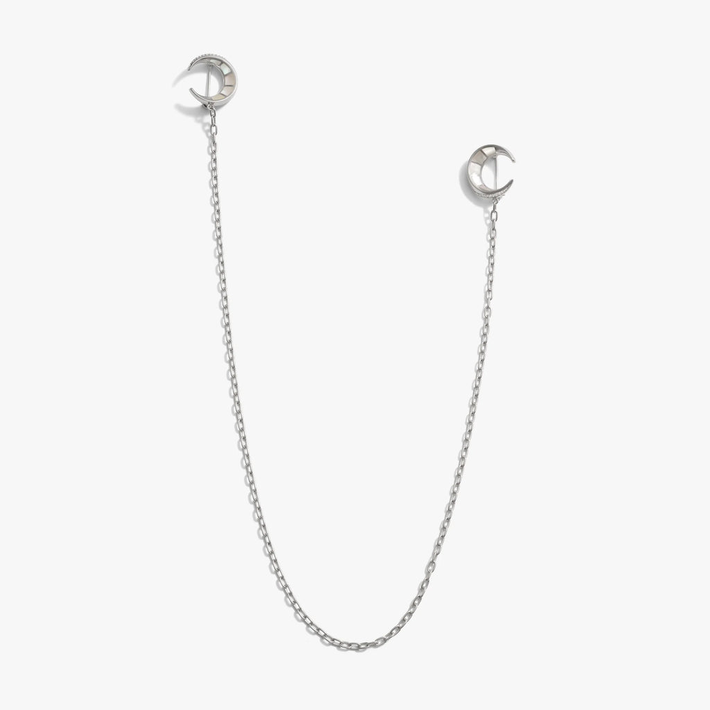 Double Crescent Moon Brooch