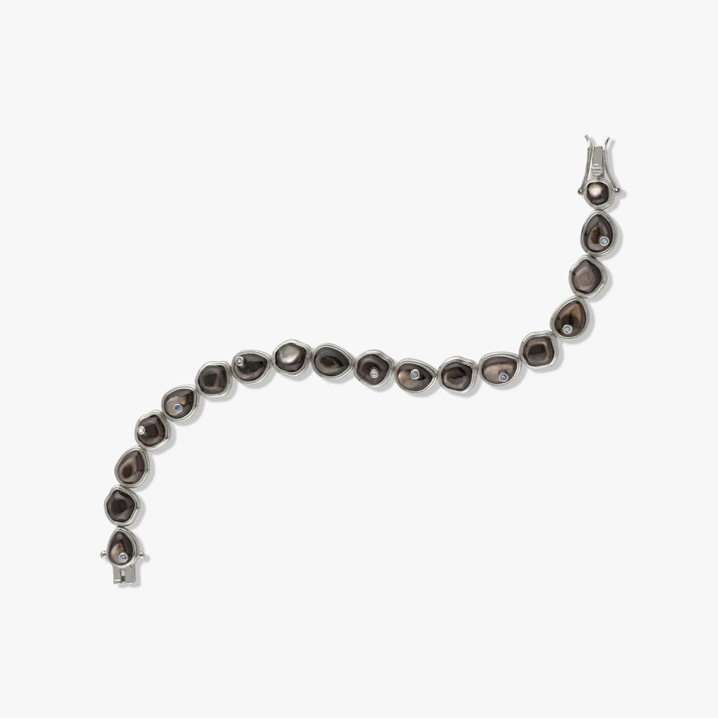 Organic Pearl Gemstone Tennis Bracelet