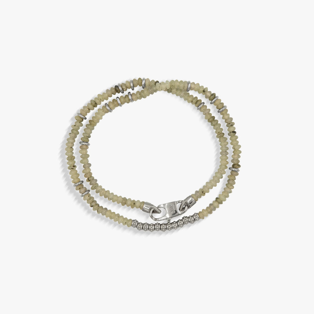 Labradorite Heishi Double Wrap Bracelet