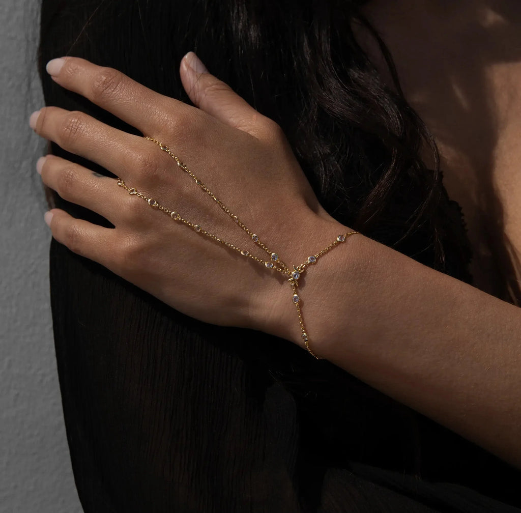Triple Moon Hand Chain