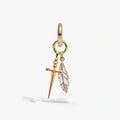 Pen & Sword Charm Earring