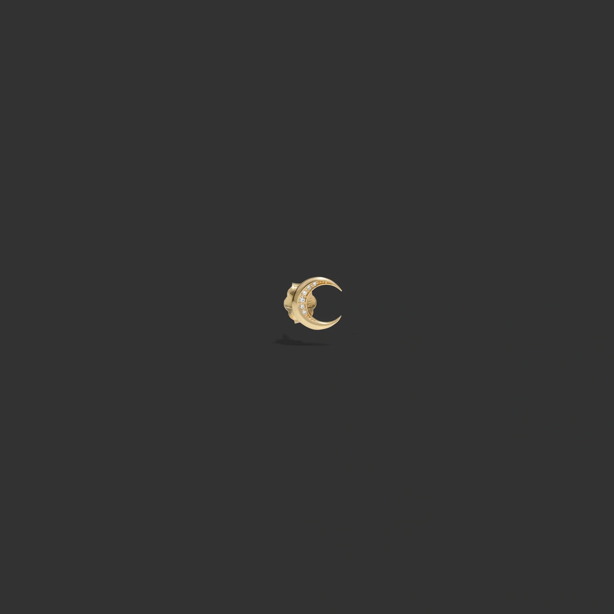 Diamond Moon Studs