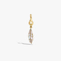Men's Mother of Pearl Feather Charm Earring