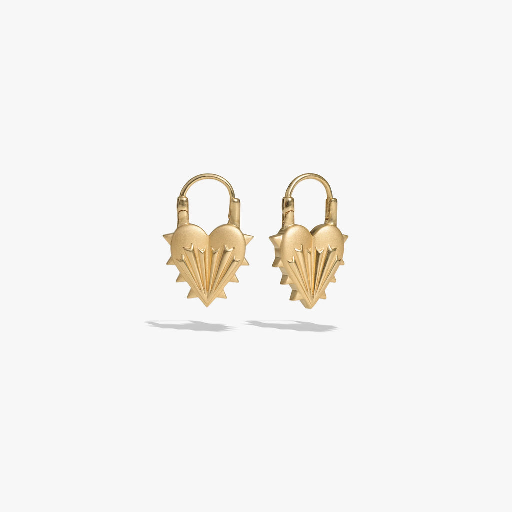 Spiked Heart Earrings