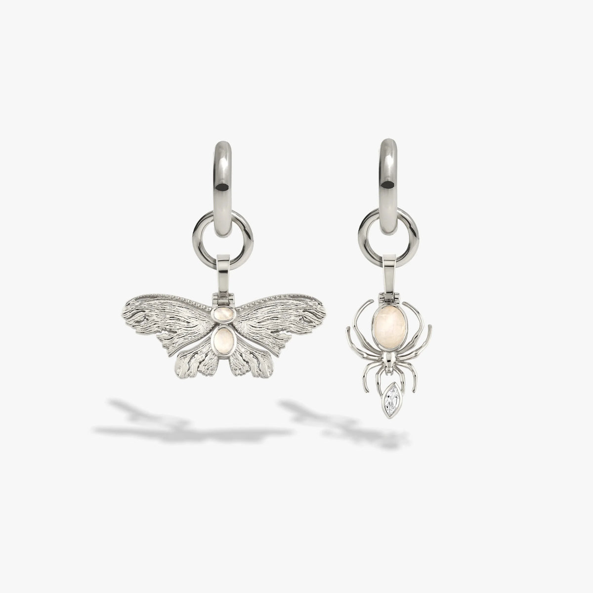 Moonstone Insects Charm Earrings