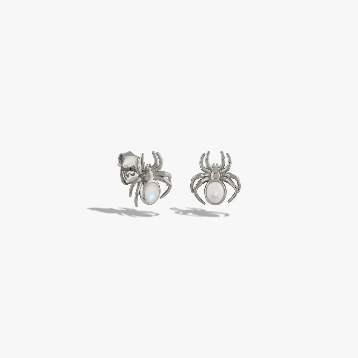 Moonstone Spider Studs
