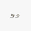 White Topaz Orchid Studs