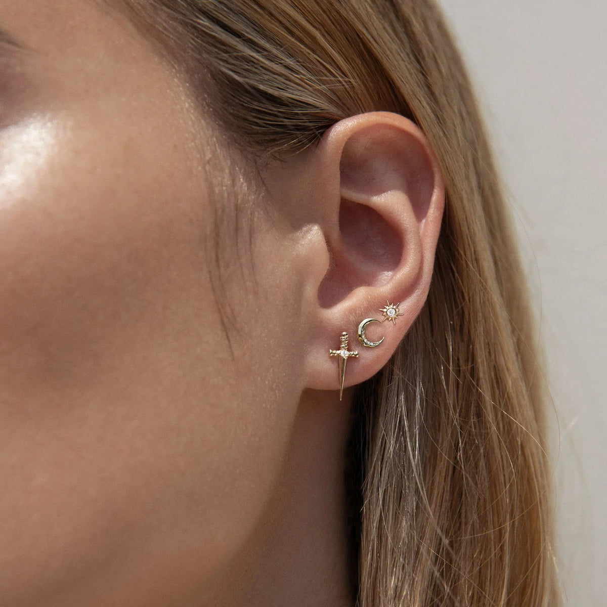 Emerald Snake Studs