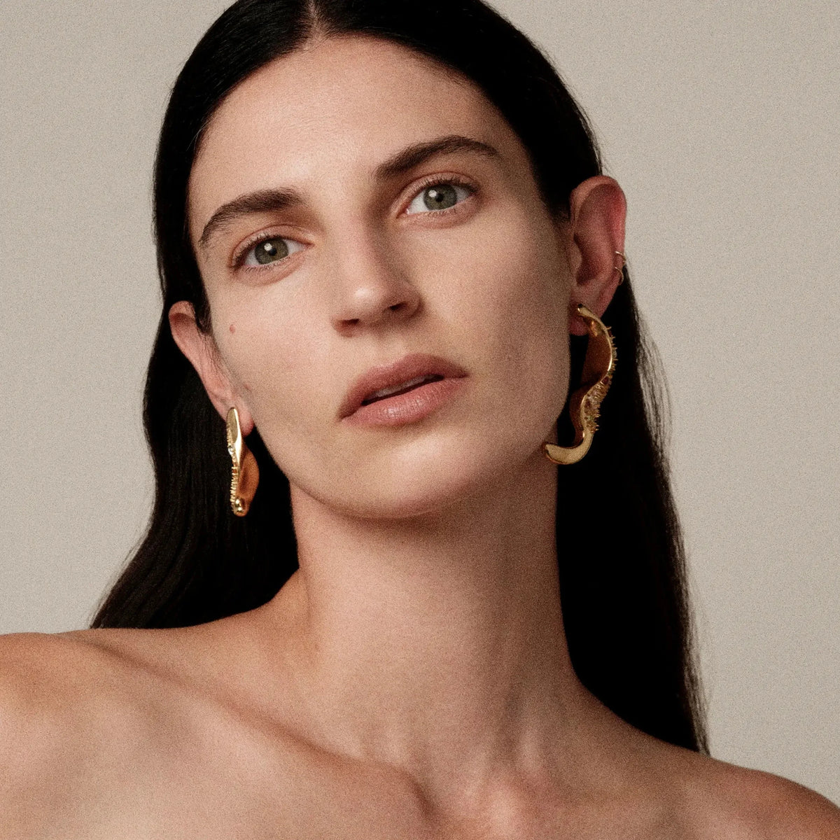Encrusted Abstract Earrings