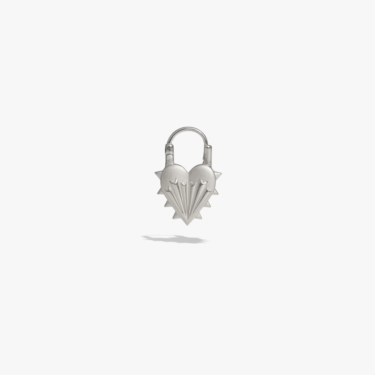Single Spiked Heart Earring