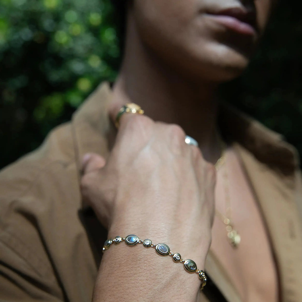 Men's Abalone Tennis Bracelet