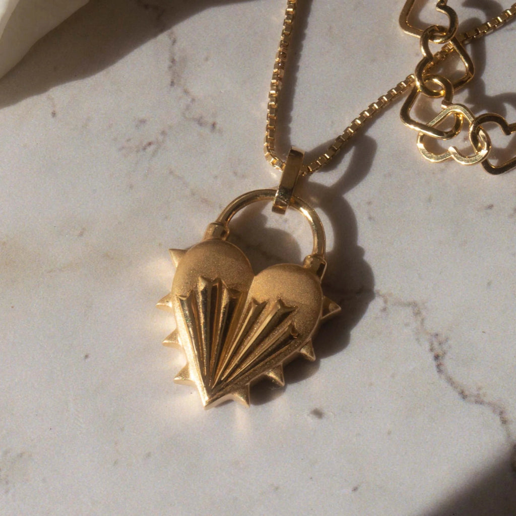 Men's Spiked Heart Necklace