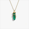 Green Onyx Crystal Snake Necklace
