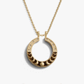 Tiger's Eye Moon Phase Halo Necklace