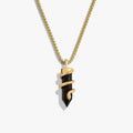 Men's Black Onyx Crystal Snake Necklace
