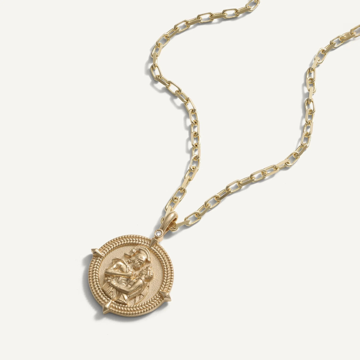 Diamond Achilles & Patroclus Necklace