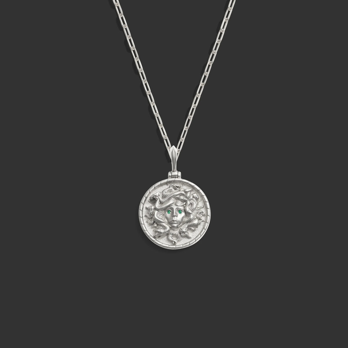 Emerald Eye Medusa Necklace