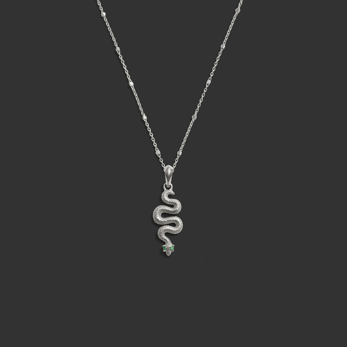 Emerald Eye Snake Necklace